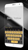ब्लैक पीला कीबोर्ड थीम स्क्रीनशॉट 1