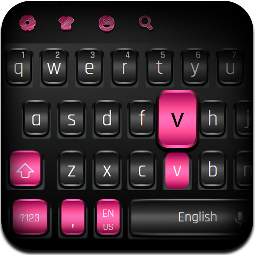 Black Pink Texture Keyboard
