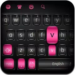 Black Pink Texture Keyboard