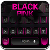 لوحة مفاتيح سوداء وردي