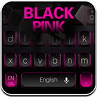 لوحة مفاتيح سوداء وردي أيقونة