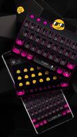 Zwart roze toetsenbord-poster