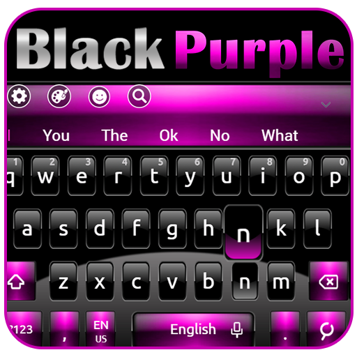 Black Purple Neat Keyboard