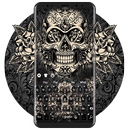 Black Rose Skull-toetsenbord-APK