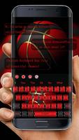 Black Red Basketball Keyboard Affiche