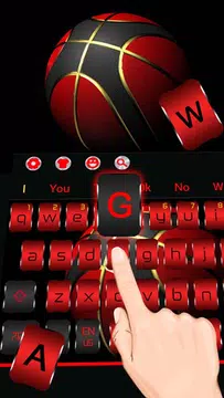 Screenshot 2 for Black Red Basketball Keyboard