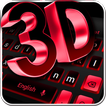 3D Black Red Keyboard Theme
