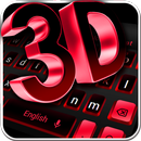 APK 3D Black Red Keyboard Theme