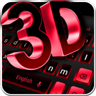 3D Black Red Keyboard ícone