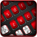 Red Stereo Metal keyboard Theme APK
