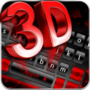 3D Siyah Kırmızı Klavye Tema APK