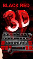 Thème de clavier 3D rouge noir capture d'écran 1