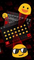 3D Black Red Keyboard Theme imagem de tela 2