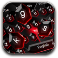 Black Red Crystal Keyboard