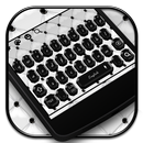 Schwarz-Weiß-Tastatur-Thema APK
