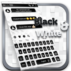 Schwarz-Weiß-Tastatur-Thema Zeichen