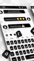 Black and White Keyboard Theme Affiche