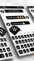 Black and White Keyboard Theme capture d'écran 1