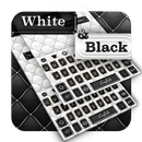 Black white leather keyboard APK
