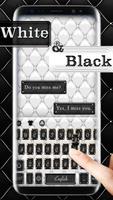 Black white leather keyboard ảnh chụp màn hình 2