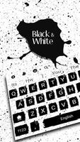 Black and White Keyboard Theme capture d'écran 1