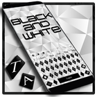 Trendy Black And White Keyboard Theme Zeichen