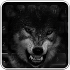 Teclado de lobo salvaje negro icono