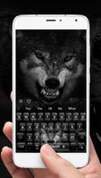 Black Wild Wolf Keyboard 스크린샷 1