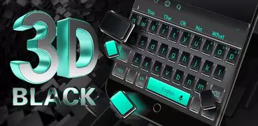 Tema de teclado preto 3D