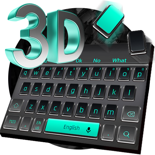 3D Black Keyboard Theme