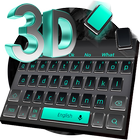 Tema de teclado negro 3D icono