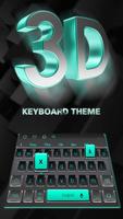 Tema de teclado preto 3D imagem de tela 1