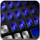 أسود أزرق معدني لوحة المفاتيح APK