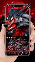 Bloody Scary Wolf Keyboard poster