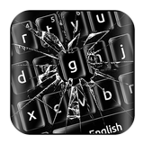 Black Broken Glass Keyboard Zeichen