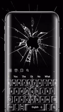 Screenshot 1 for Black Broken Glass Keyboard