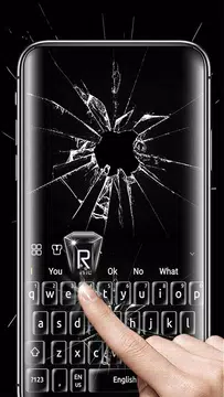 Screenshot 2 for Black Broken Glass Keyboard