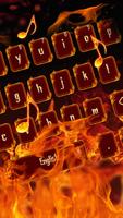 Burning flame keyboard Plakat