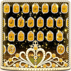 Gold Diamond Crown Keyboard ikon