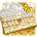 Teclado de oro y diamantes icono