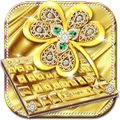 Gold Diamond Leaf Keyboard