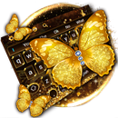 Gold Glitter Butterflies Keyboard APK