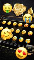 Gold Rose Black Keyboard screenshot 2
