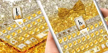 Glimmer Bowknot  Gold keyboard