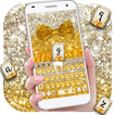 Gold glitter bowknot keyboard