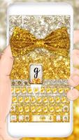 Gold glitter bowknot keyboard screenshot 1