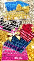 برنامه‌نما Gold glitter bowknot keyboard عکس از صفحه