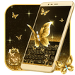 Gold flying butterfly