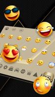 Golden Black Business Keyboard Theme ảnh chụp màn hình 2