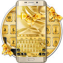 Тема Silk Golden Bow Keyboard APK